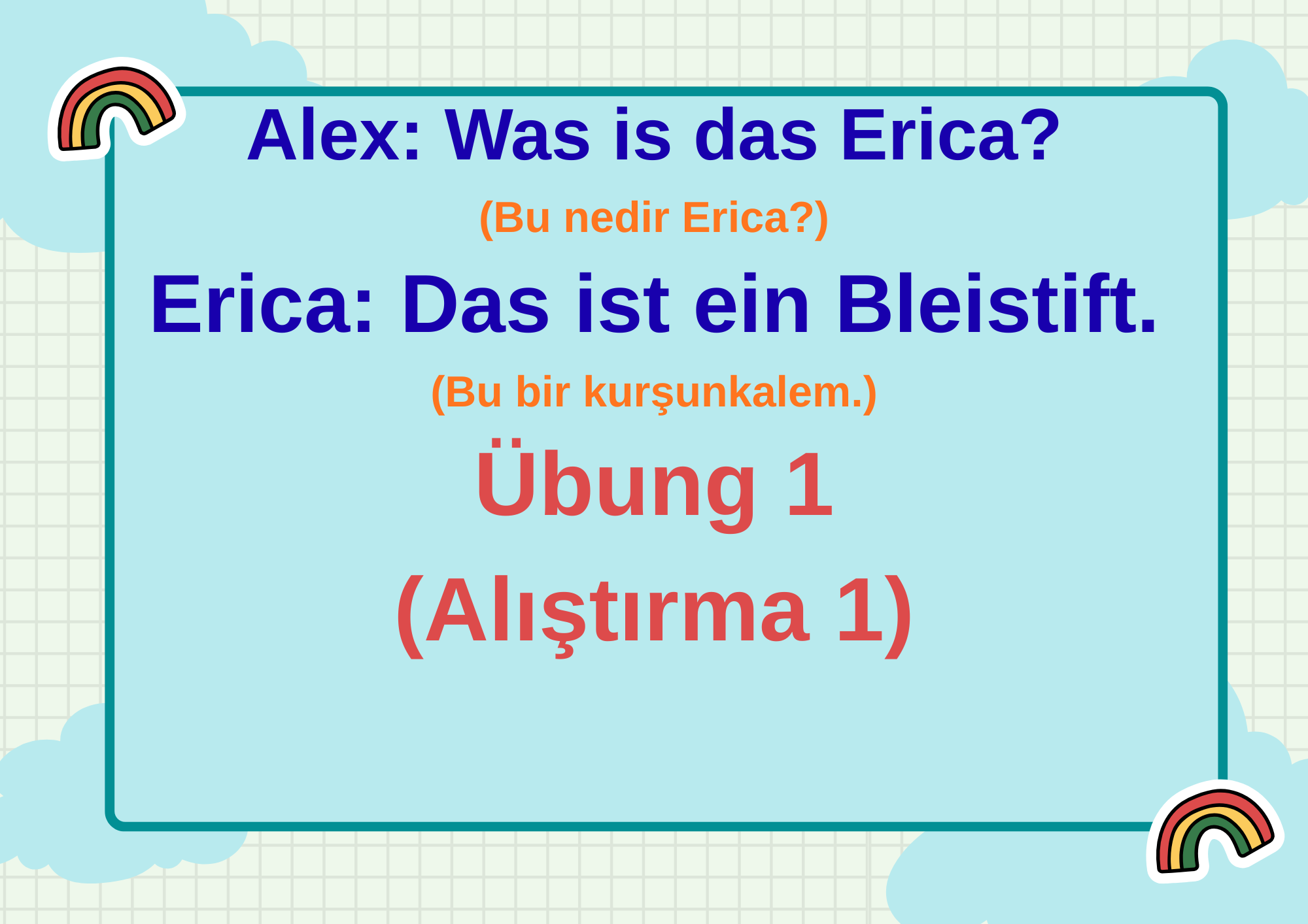 Was ist das ? Almanca Bu nedir? sorusu ve cevab Altrma